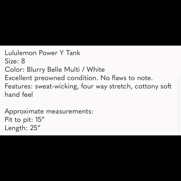 Lululemon power Y tank- 8 - Picture 5 of 7